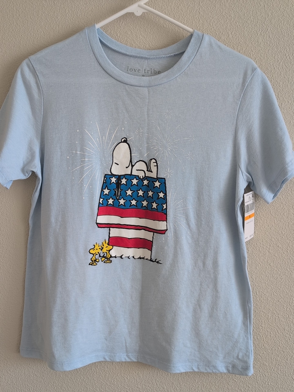 Light Blue Snoopy T shirt size Small NEW